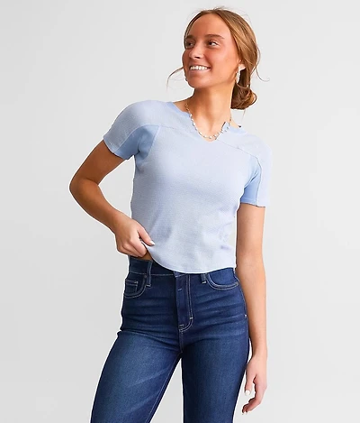 Split Neck Thermal T-Shirt