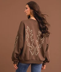 Boot Stitch Oversized Pullover