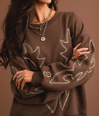 Boot Stitch Oversized Pullover