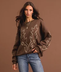 Boot Stitch Oversized Pullover