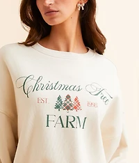 Christmas Tree Farm Oversized Pullover