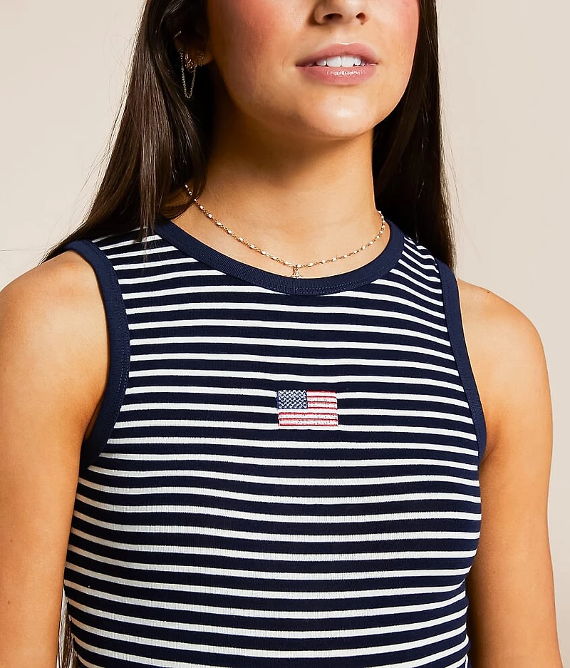 Striped American Flag Tank Top