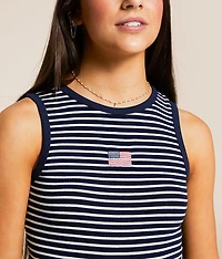 Striped American Flag Tank Top