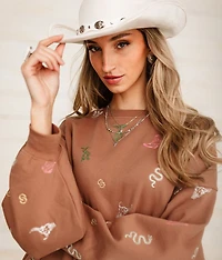 Western Embroidered Pullover