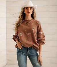 Western Embroidered Pullover