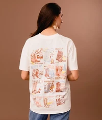 Western Boots Oversized T-Shirt