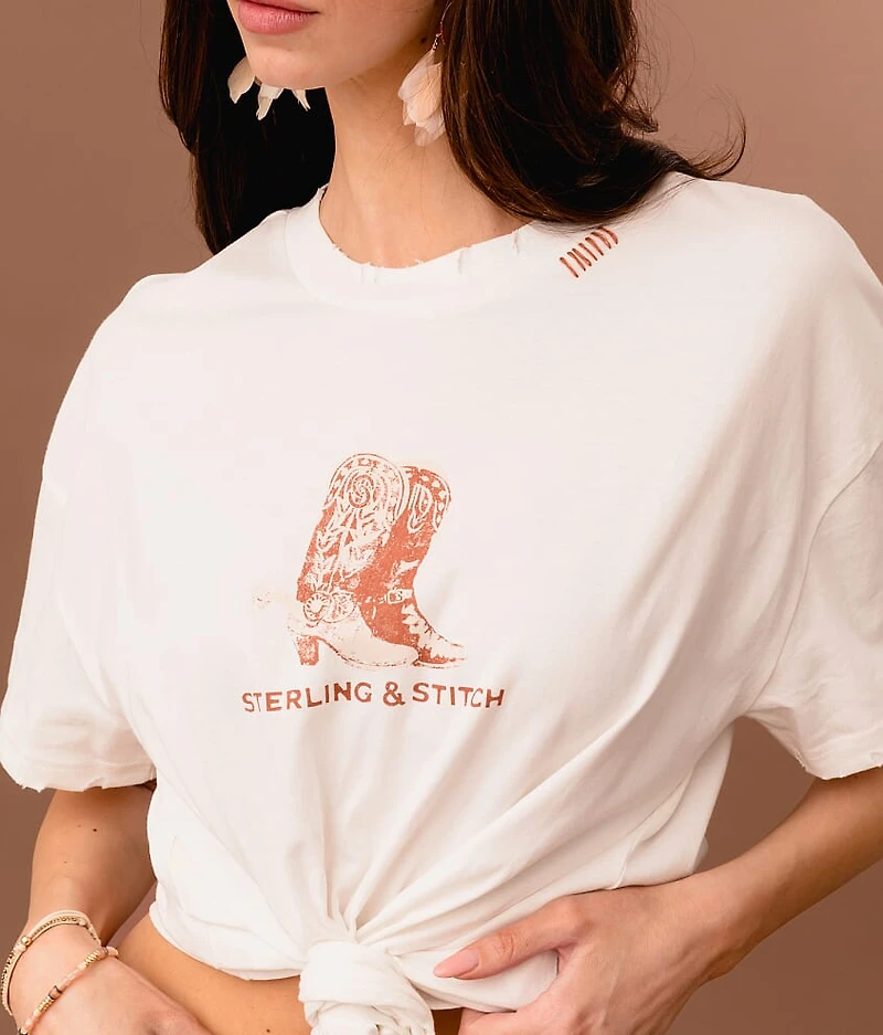 Western Boots Oversized T-Shirt