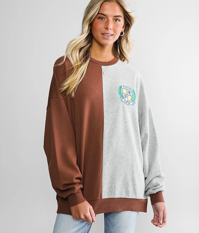 Split Knit Pullover - One Size