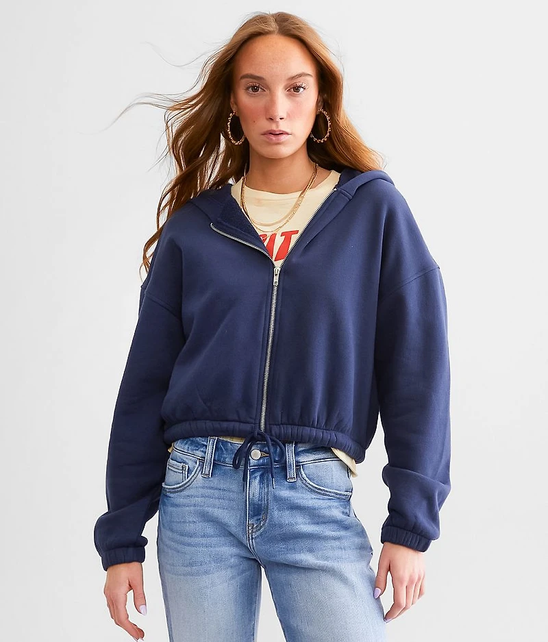 Fleece Cropped Hoodie