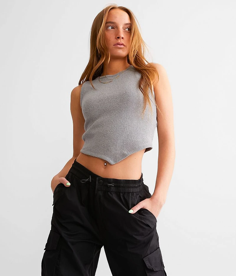 Brushed Knit Waffle Tank
