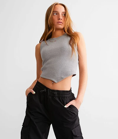 Brushed Knit Waffle Tank