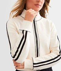 Athletic Stripe Cropped Jacket