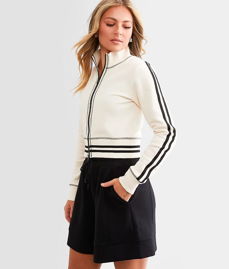 Athletic Stripe Cropped Jacket