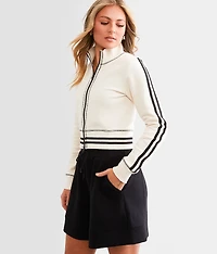 Athletic Stripe Cropped Jacket