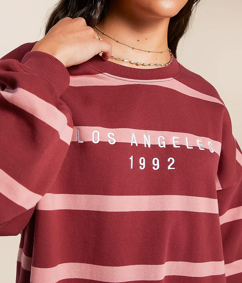 Striped Los Angeles Oversized Pullover