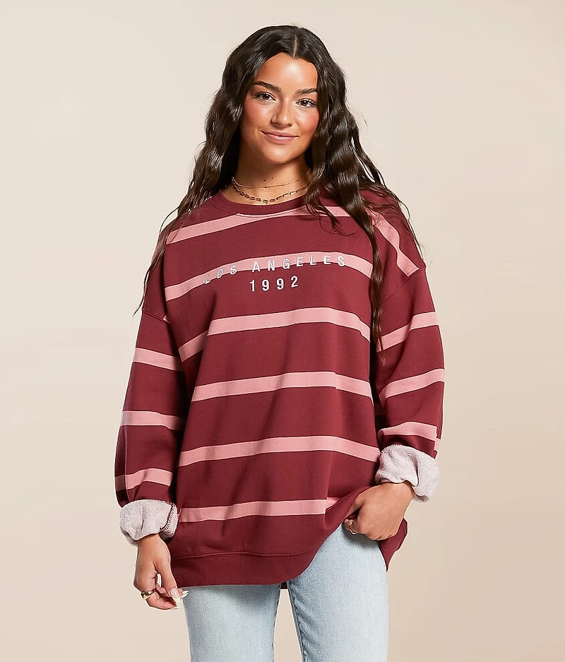 Striped Los Angeles Oversized Pullover