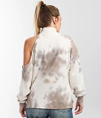 Tie-Dye Cold Shoulder Pullover