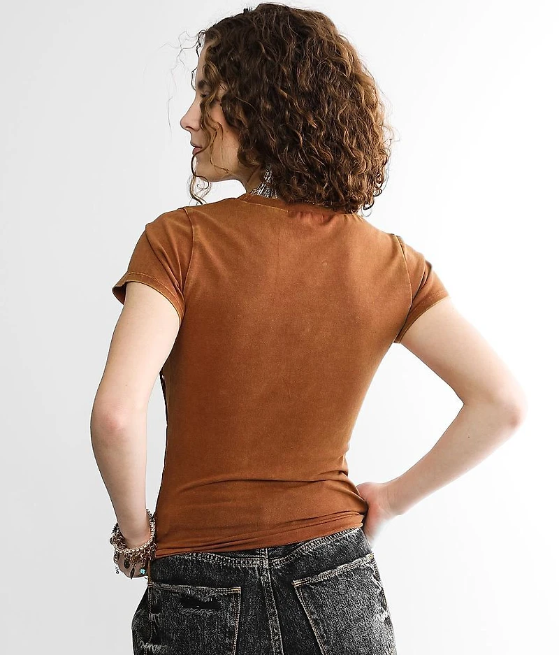 Cut-Out Washed T-Shirt