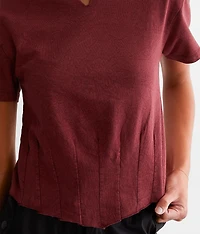 Pieced Hanky Hem T-Shirt