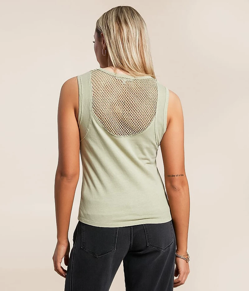 Washed Mesh Tank Top
