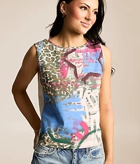 Printed Two Way Tank Top