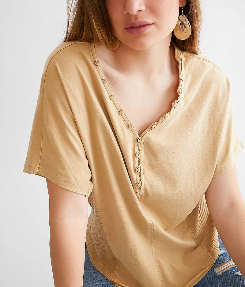 Waffle Inset Henley