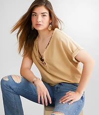 Waffle Inset Henley