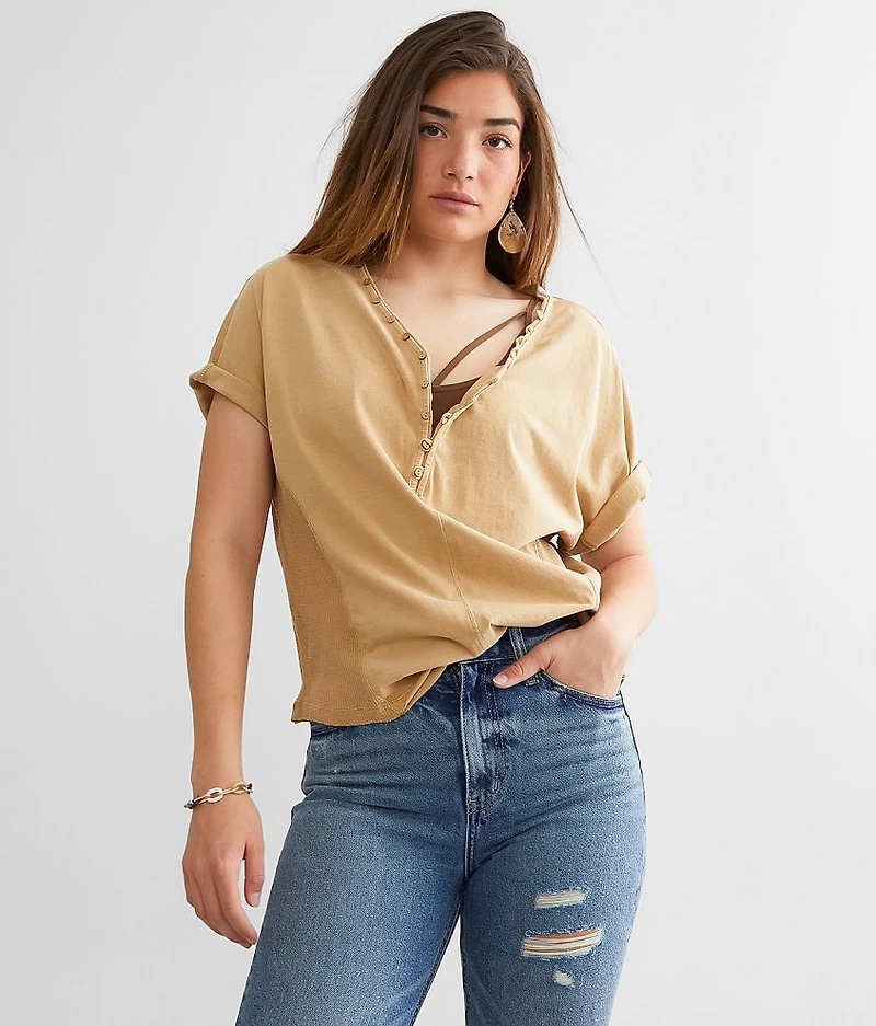 Waffle Inset Henley