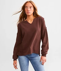 Pieced Waffle Knit Top