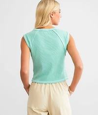 Exposed Seam Muscle Tank Top