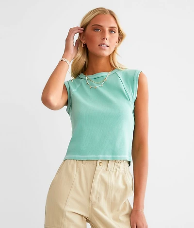Exposed Seam Muscle Tank Top