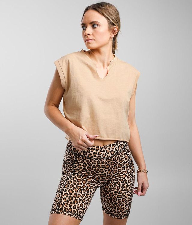 Gilded Intent Cropped Cap Sleeve T-Shirt
