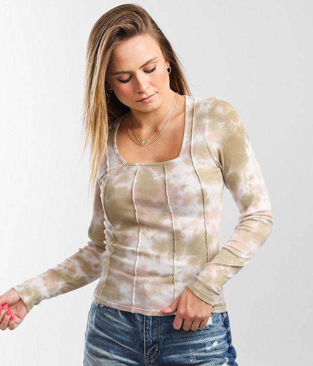 Gilded Intent Tie-Dye Fitted Top
