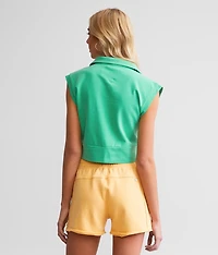Collared Crop Top