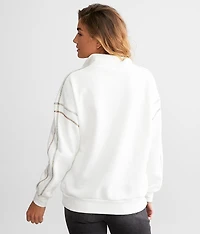 Mock Neck Quarter Snap Pullover