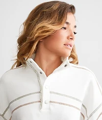 Mock Neck Quarter Snap Pullover