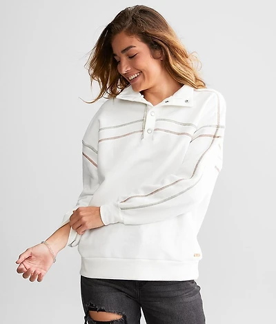 Mock Neck Quarter Snap Pullover