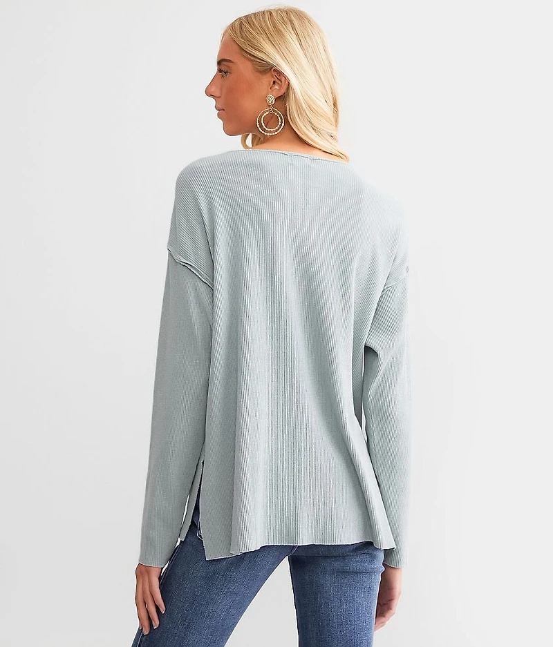 Raw Edge Henley