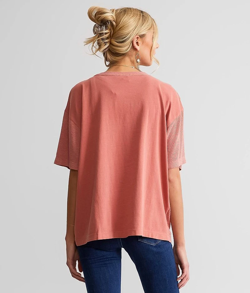 Braided Knit Oversized T-Shirt