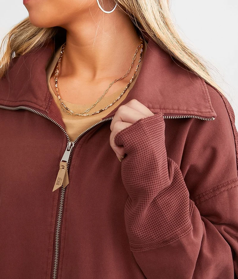 Pieced Shawl Neck Cardigan