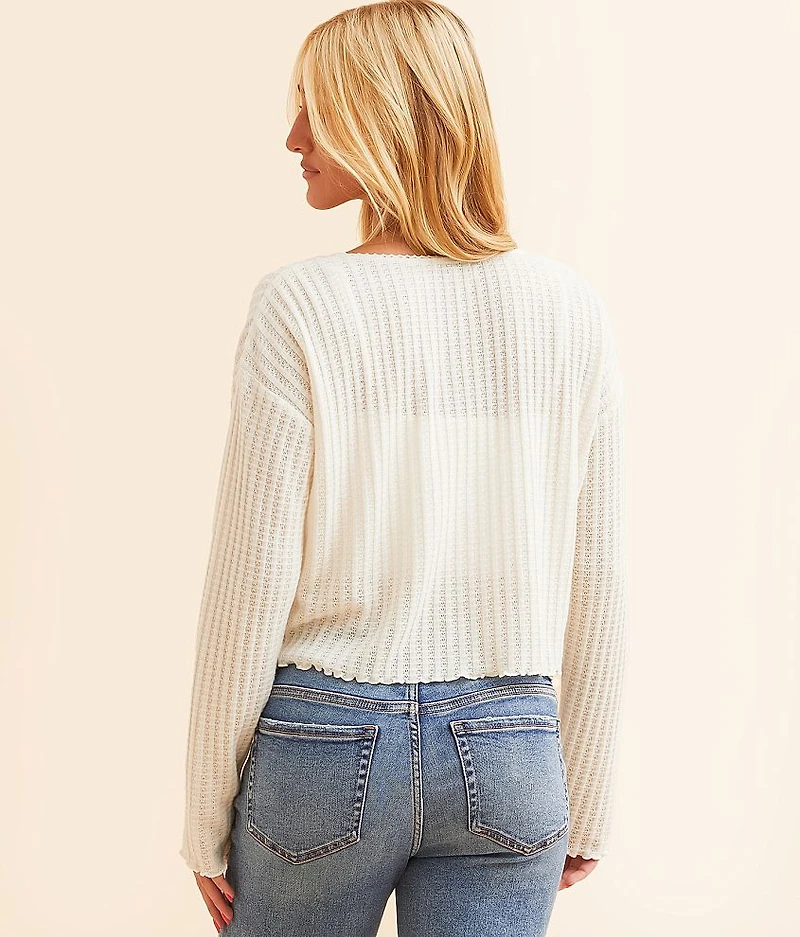 Pointelle Cropped Top
