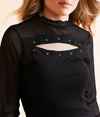 Cut-Out Mesh Top