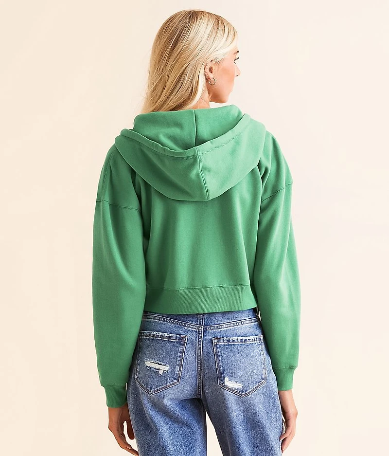 SOHO Zip Front Cropped Hoodie