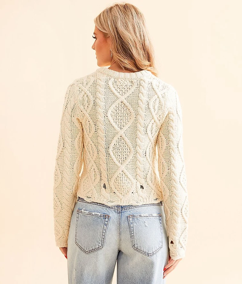 Zip-Up Cropped Sweater
