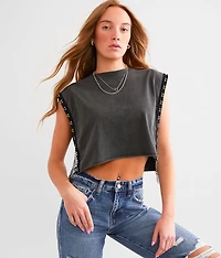 Washed Muscle Tank Top