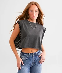 Washed Muscle Tank Top