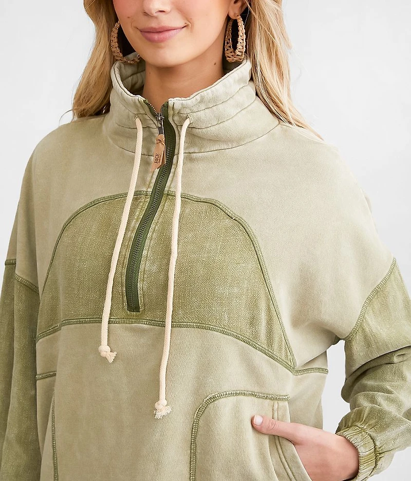 Washed Quarter Zip Pullover