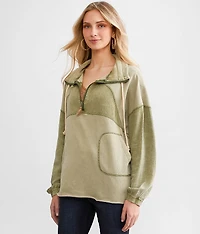 Washed Quarter Zip Pullover