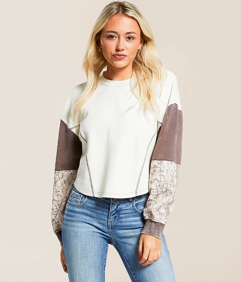 Gilded Intent Pieced Camo Boxy Pullover