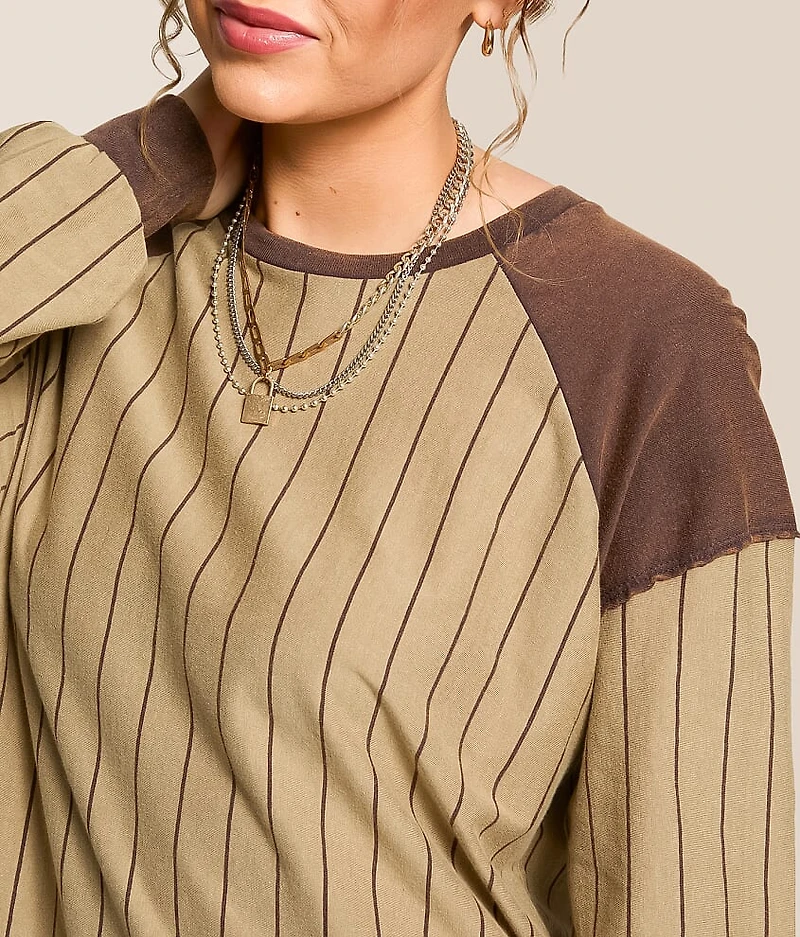 Washed Raglan Sleeve Top